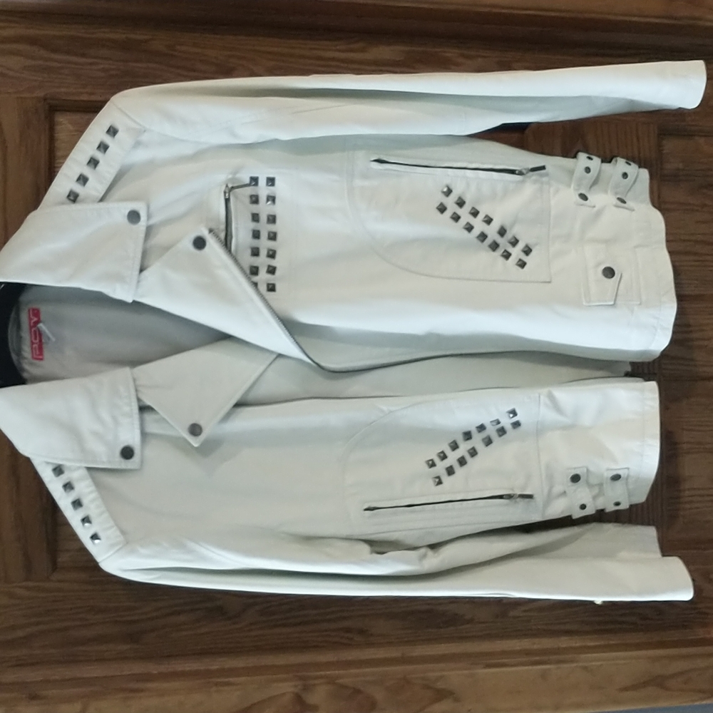 P.O.V. White Leather jacket
